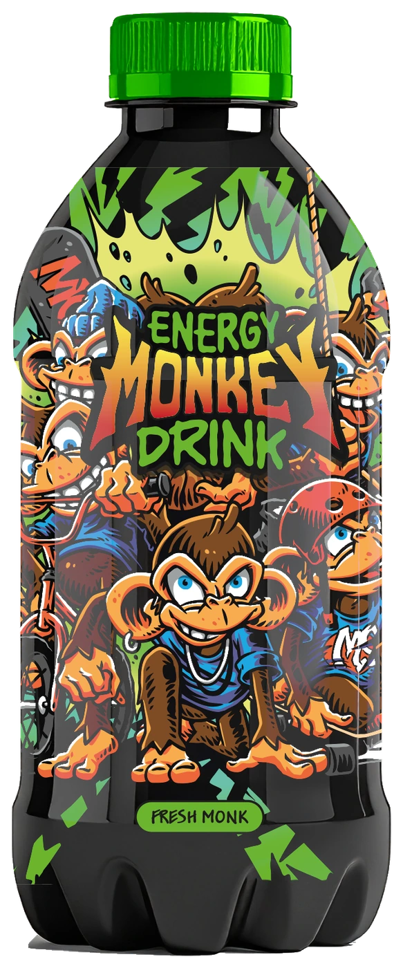 Bouteille de Monkey Energy Drink Fresh Monk