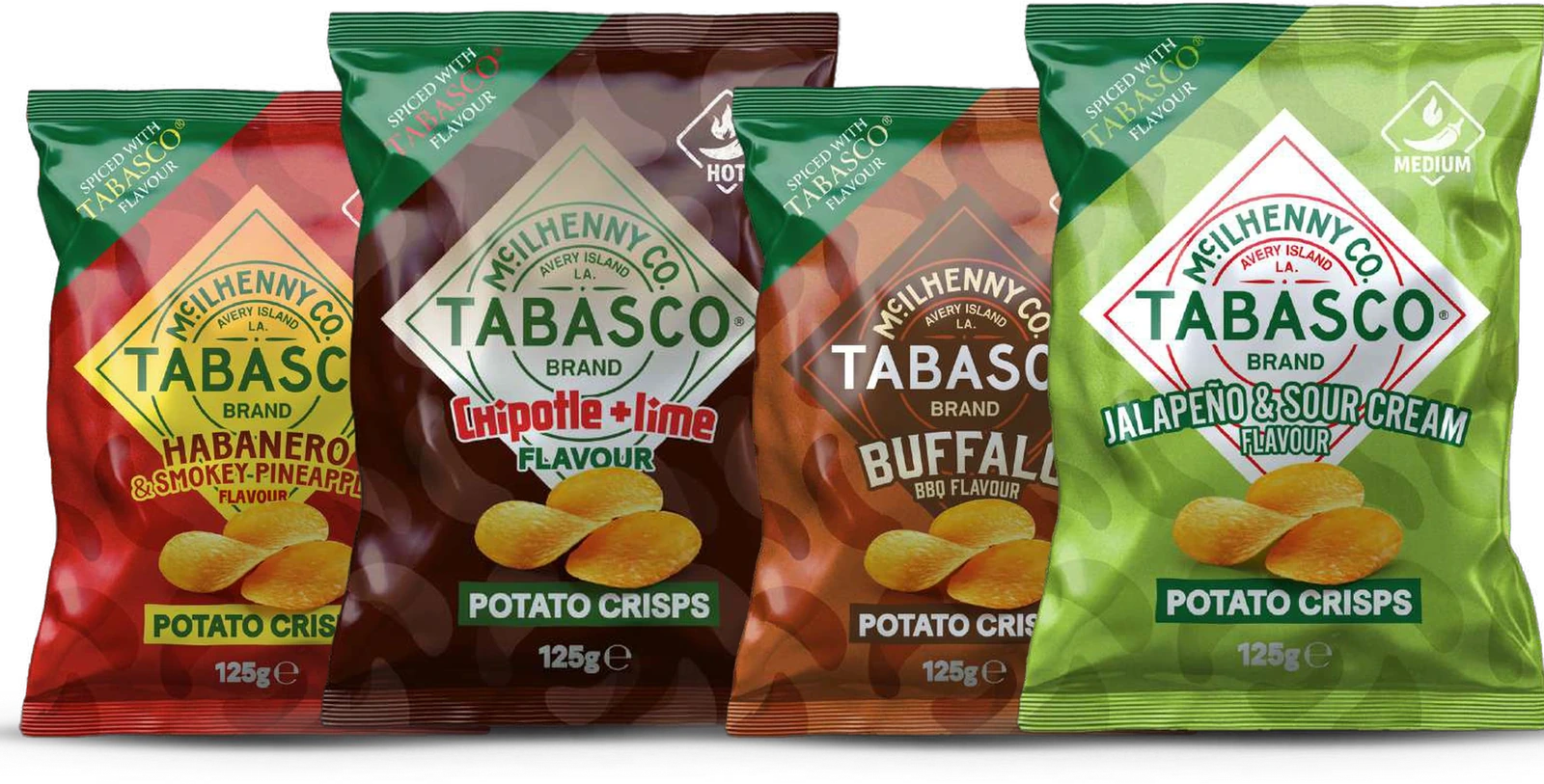 Sachets de chips Tabasco